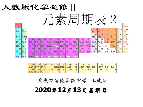 人教版高中化学必修2课件第一章全套课件 第一章  元素周期表2