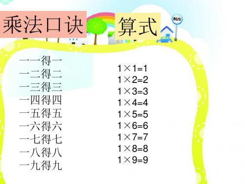 4的乘法口诀PPT