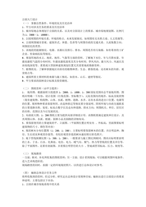 公园大门设计