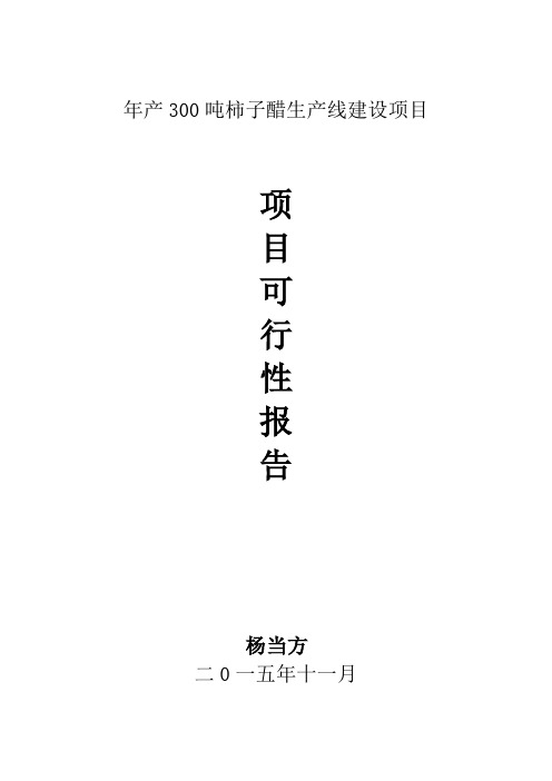 年产300吨柿子醋生产线建设项目