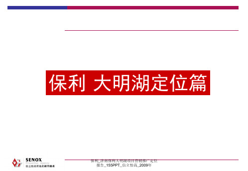 保利_济南保利大明湖项目营销推广定位报告_155PPT_信立怡高_2009年