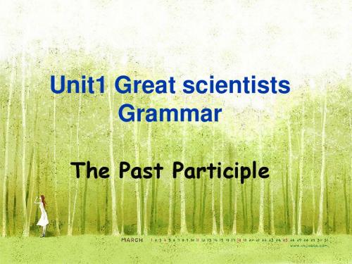 人教新课标必修五 Unit1 Great scientists-Grammar[课件]