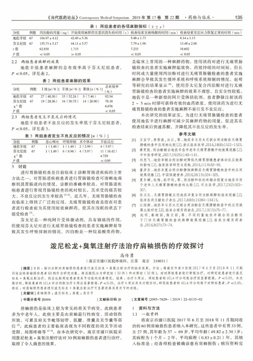泼尼松龙+臭氧注射疗法治疗肩袖损伤的疗效探讨