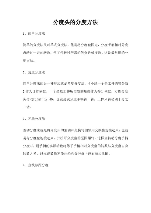 分度头的分度法