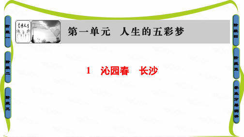 高中鲁人版语文必修五课件 第一单元 人生的五彩梦 1