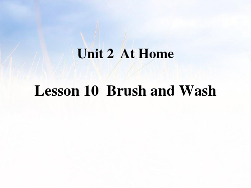 冀教版四年级英语上册《Brush and Wash》PPT课件(4篇)