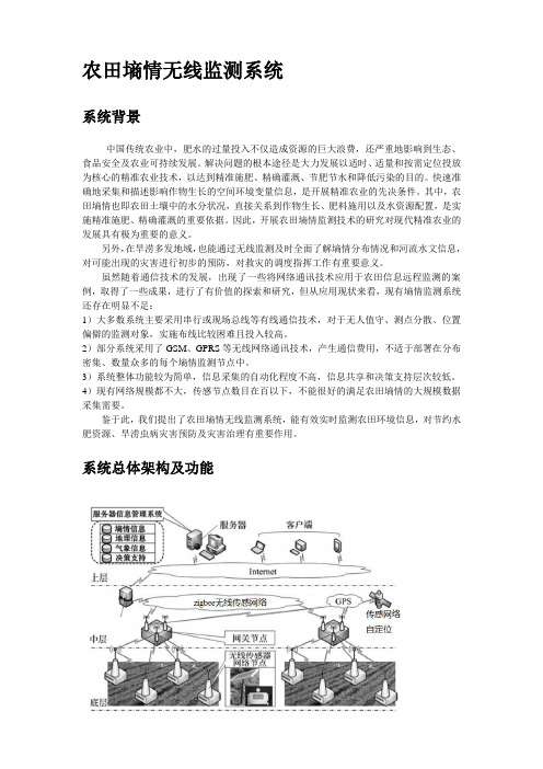 农田墒情无线监测系统