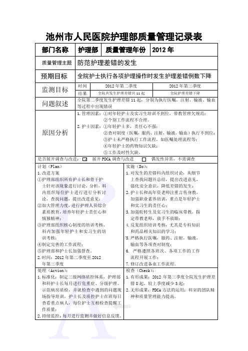 差错PDCA