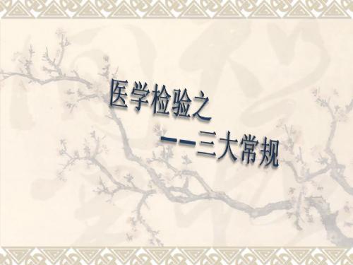 三大常规