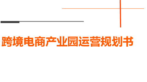 跨境电商产业园运营规划书