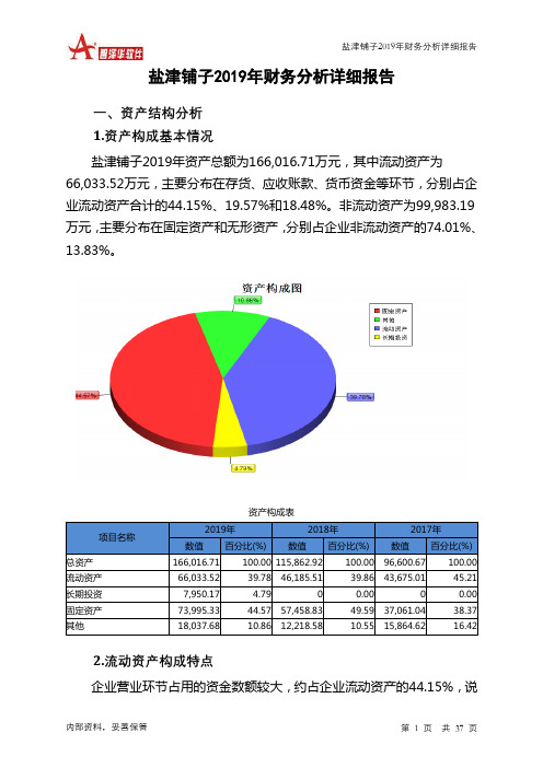 盐津铺子2019年财务分析详细报告