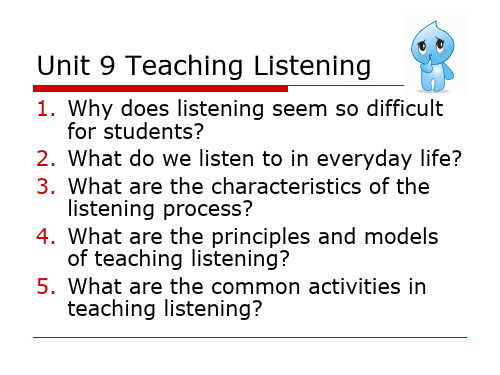 英语教学法教程9 Teaching Listening