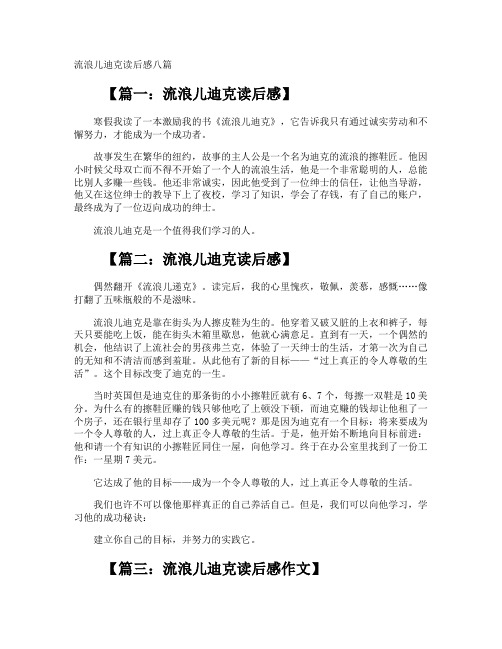 流浪儿迪克读后感