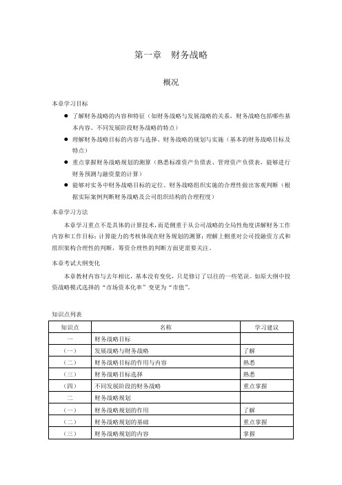 财务战略