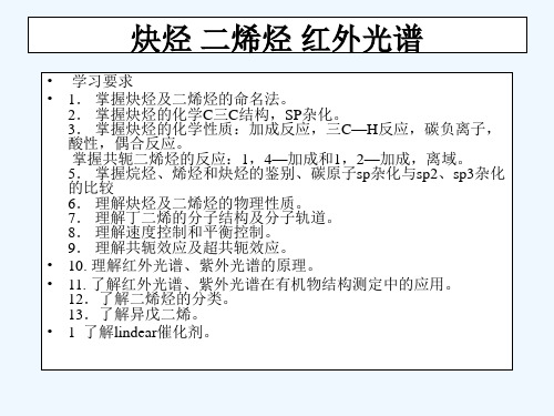 高中化学烯烃的探索-炔烃二烯烃红外光谱课件