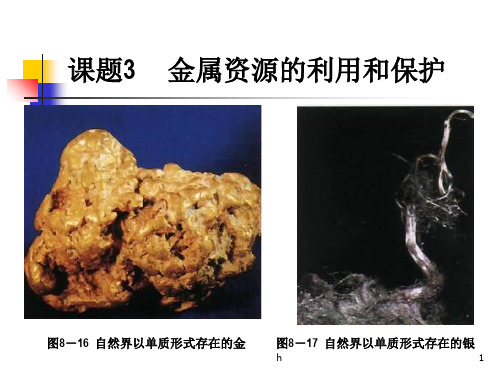 九年级化学金属资源的利用和保护(1)