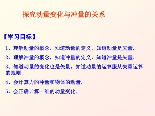 探究动量变化与冲量的关系_课件1