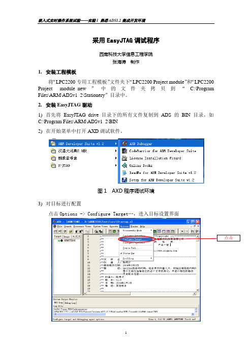 采用EasyJTAG调试程序