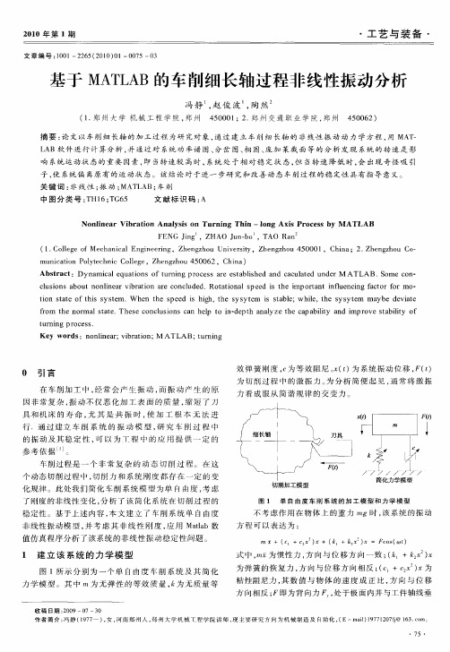 基于MATLAB的车削细长轴过程非线性振动分析