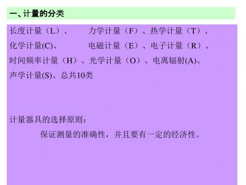计量仪的基础知识培训ppt