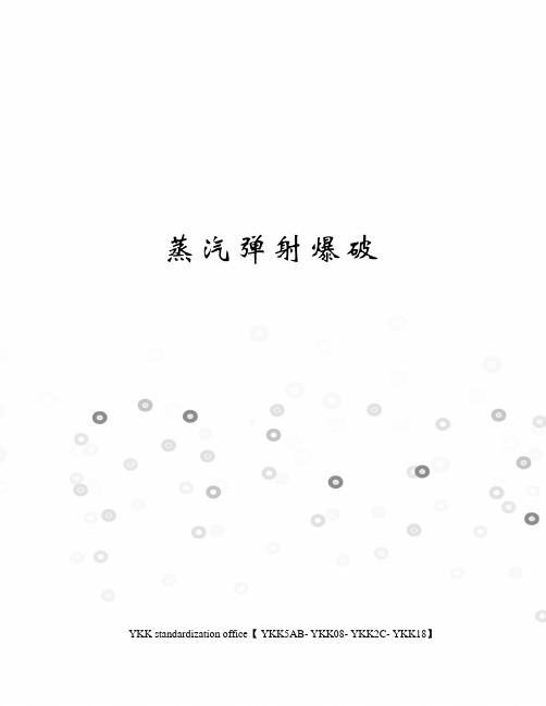 蒸汽弹射爆破审批稿