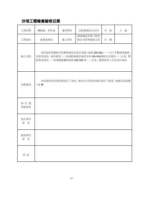 水池分项工程检查验收记录.doc
