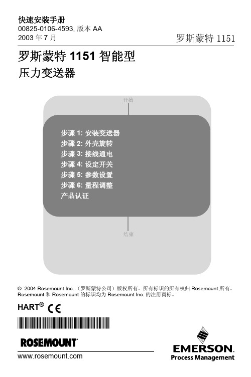 罗斯蒙特1151产品说明书