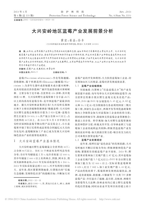 大兴安岭地区蓝莓产业发展前景分析_黄宏
