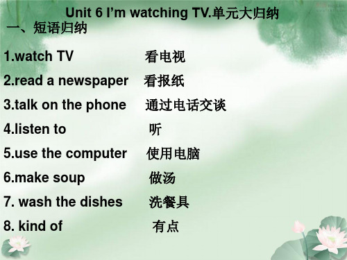 人教新目标七年级英语下册第六单元大归纳