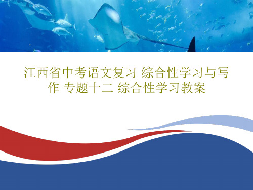 江西省中考语文复习 综合性学习与写作 专题十二 综合性学习教案共33页文档