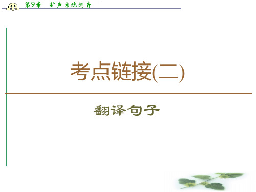 高中语文新同步苏教选修《唐宋八大家散文》课件：考点链接2 翻译句子