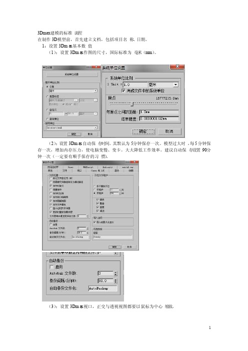 3Dmax建模标准流程以及注意事项