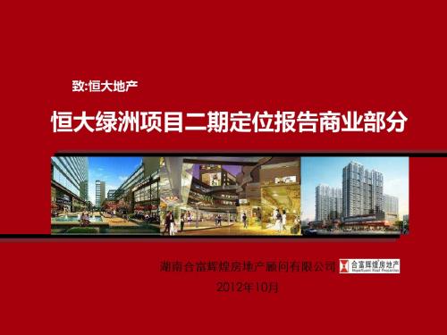 合富辉煌2012年长沙恒大绿洲项目二期定位报告商业部分174p