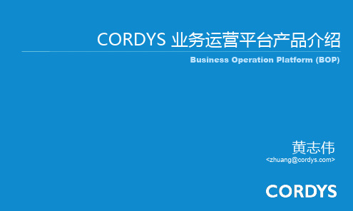 企业信息平台建设参考资料 OpenText Cordys BOP Product Overview  4.2