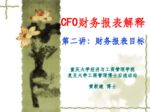 CFO财务报表解释