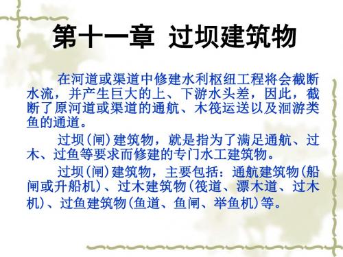 第十一章过坝建筑物