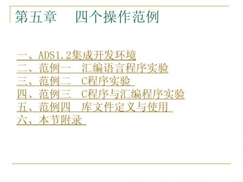 第五章 四个入门范例