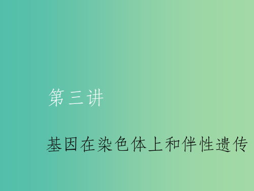 (通用版)202x版高考生物一轮复习 第五单元 第三讲 基因在染色体上和伴性遗传