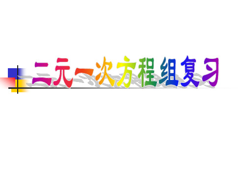 二元一次方程组复习PPT课件