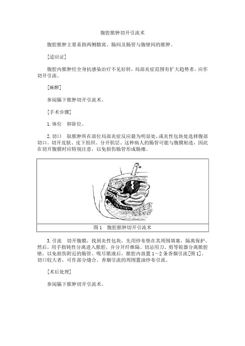 腹腔脓肿切开引流术