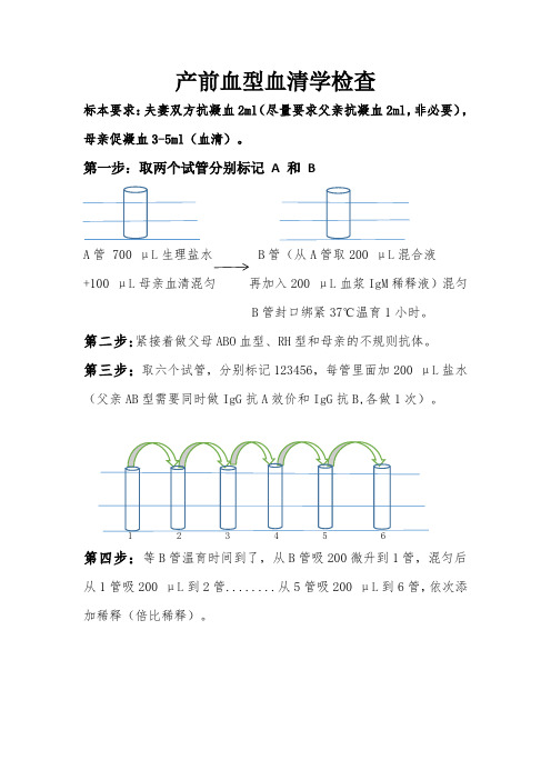 新生儿溶血病产前产后检测操作步骤