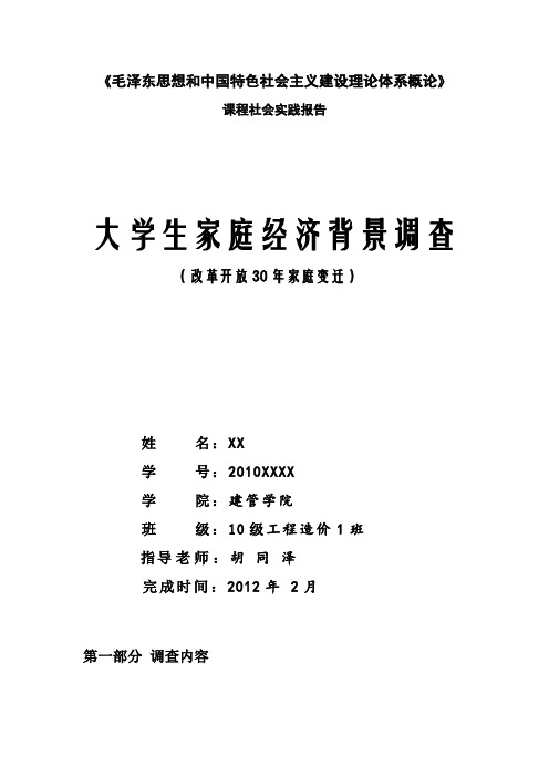 毛概实践作业