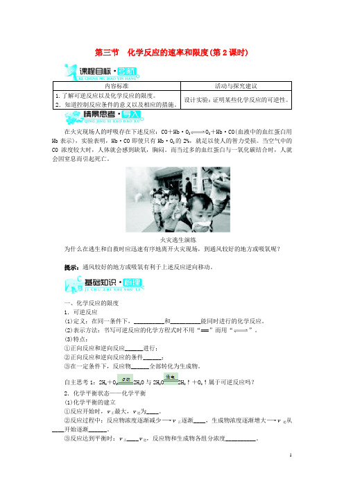 高中化学 第二章 化学反应与能量 第三节 化学反应的速