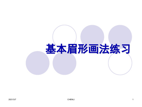 基本眉形练习PPT课件
