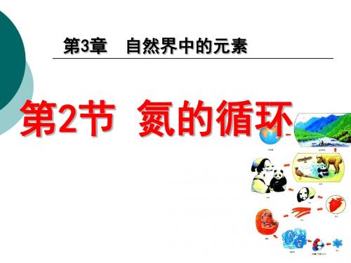 (鲁科版高中化学精品系列)必修一第三章第二节 《氮的循环》第一课时 课件