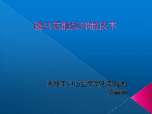 脂肪抑制技术
