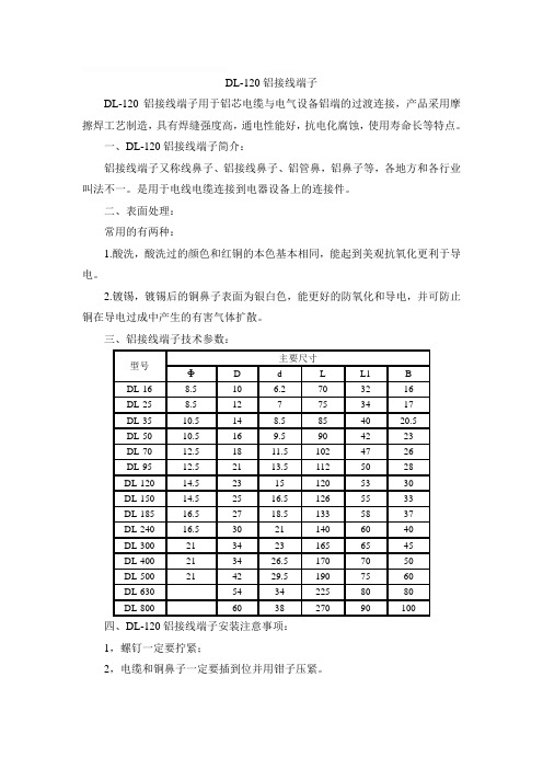 DL-120铝接线端子