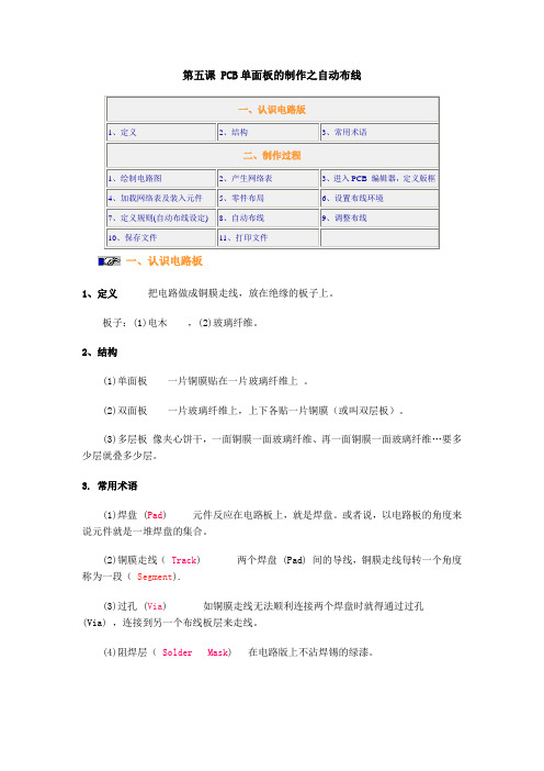 第五课PCB单面板的制作之自动布线