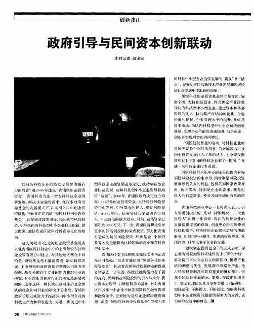 政府引导与民间资本创新联动