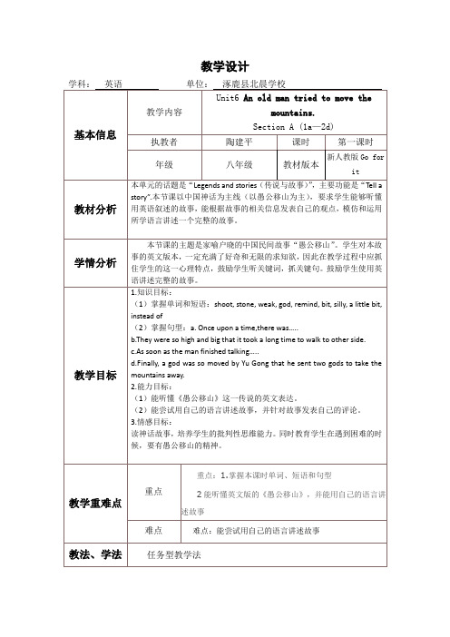 英语人教版八年级下册Unit6 SectionA (1a--2d)